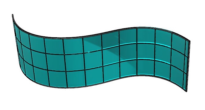 Curtain wall curved panels