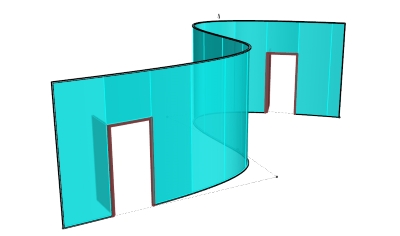 Curved Curtain wall VisualARQ 1.9