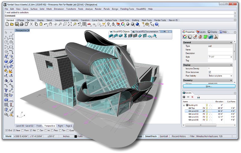 VisualARQ, architectural software for Rhinoceros