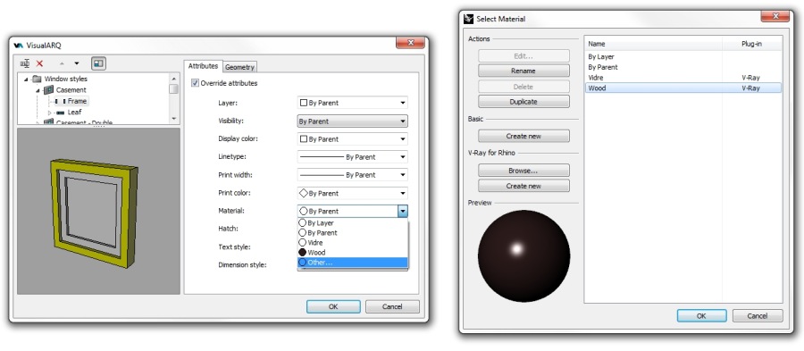 Tip of the week: How can I assign different materials to the different components of a door or a window?