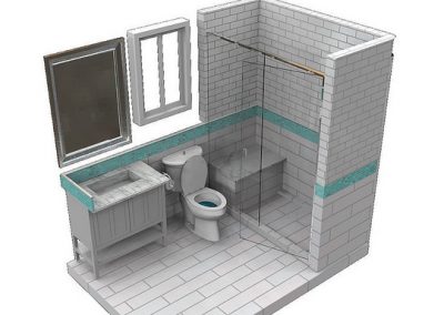 Diseño de interior de un baño