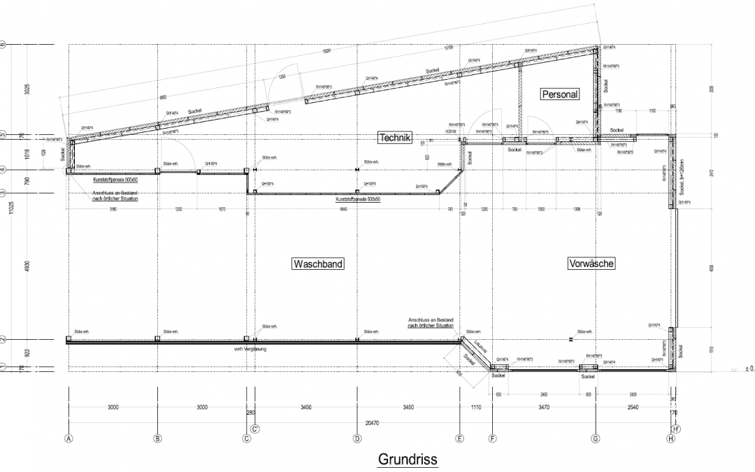 Planta de lavado de coches con VisualARQ