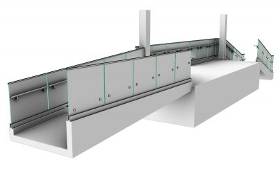 Diseño de barandas de cristal
