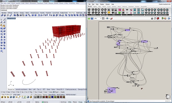 Para diseñar la estructura del edificio se utilizaron los  VisualARQ Grasshopper Components