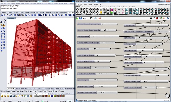 Los VisualARQ Grasshopper Components se emplearon en el diseño de la estructura del edificio