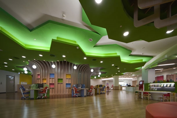 Forest and animal theme of the children's area in the Taichung Library. Image:  J. J. Pan & Partners