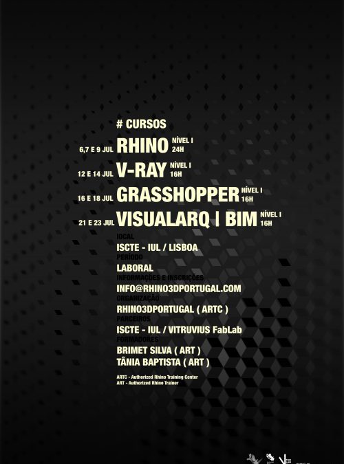 Rhino, V-Ray, Grasshopper and VisualARQ + BIM training courses