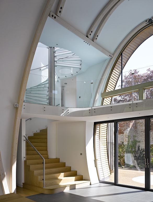 In the North Tower, a circular stair leads to the foudre bridge link and up to North roof terrace