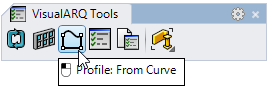 The VisualARQ Tools toolbar