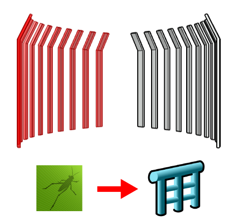 Comparison between the Grasshopper railing on the left and the VisualARQ railing on the right.