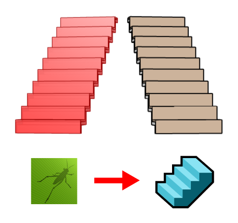 Comparison between the Grasshopper stair on the left and the VisualARQ stair on the right.