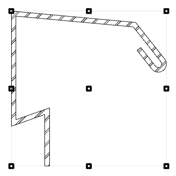 The custom profile alignment points are the 9 main points on its bounding rectange.