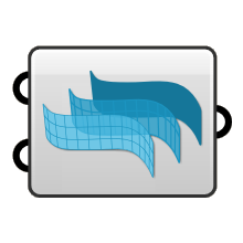 A fake Grasshopper component with the VisualARQ logo representing the VisualARQ Grasshopper components.