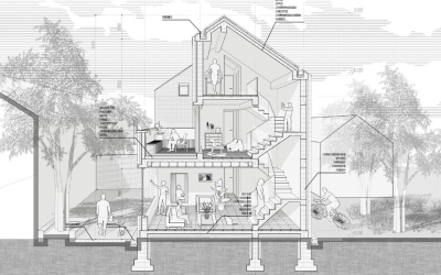 Concorso BIM VisualARQ 2021 - Kuang He - Nanjing University-S House