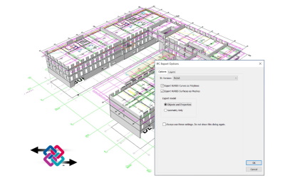 IFC import and export options dialogs