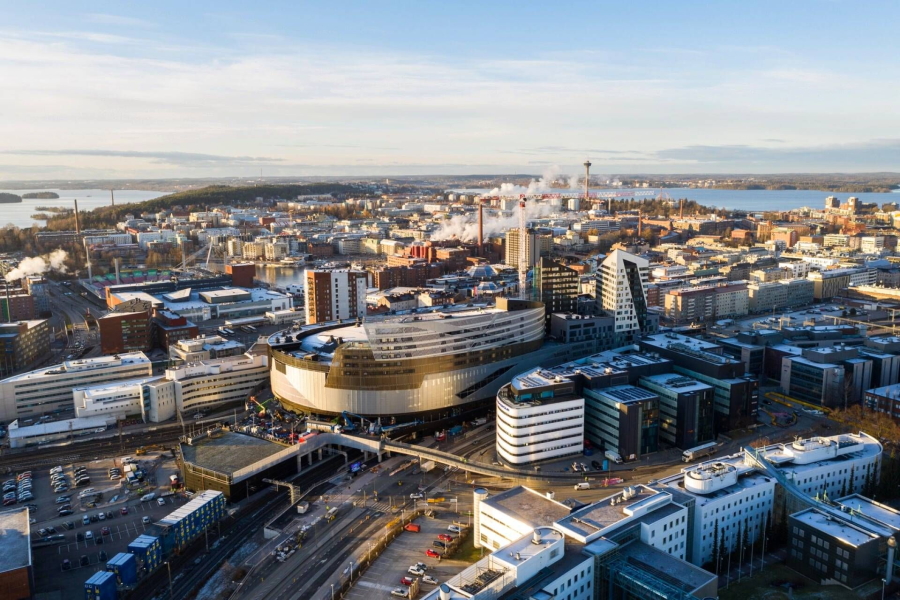 Vue aérienne du Nokia Arena 