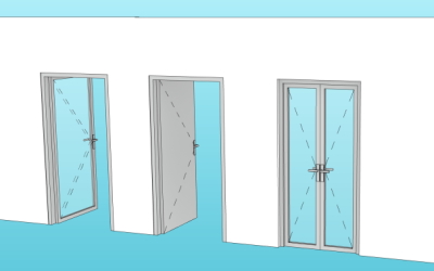 Puertas y ventanas con mangos, VisualARQ