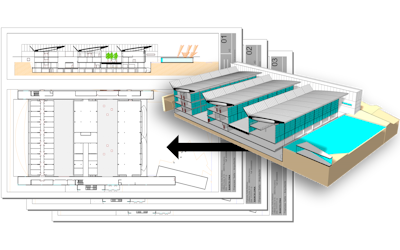 Real-time vector architectural drawings