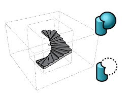 Spiral Stair Solid Subtracted 250