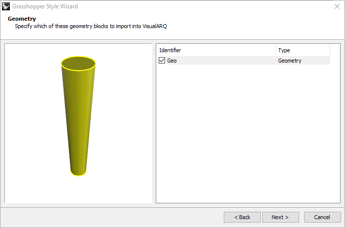 Procedura guidata degli stili di Grasshopper 3